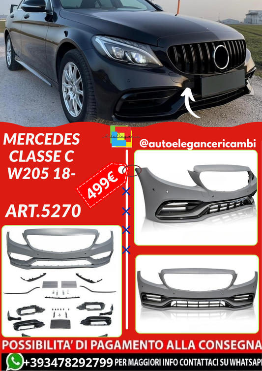 ART.5270  PARAURTI  ANTERIORI MERCEDES CLASSE C  W205 18-