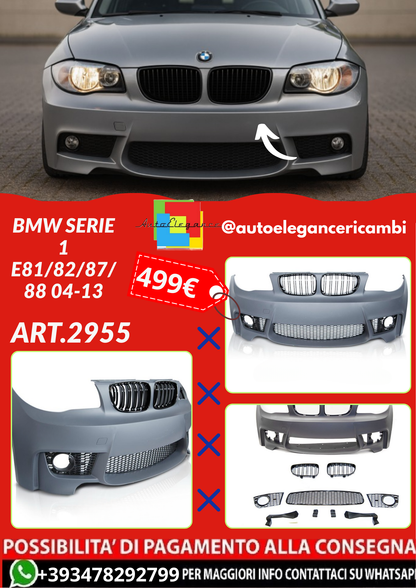 ART.2955 PARAURTI ANTERIORE SPORT  BMW SERIE 1 E81/82/87/88 04-13