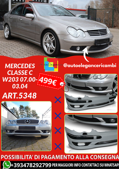 ART.5348  PARAURTI  ANTERIORI  MERCEDES  CLASSE C W203 07.00-03.04
