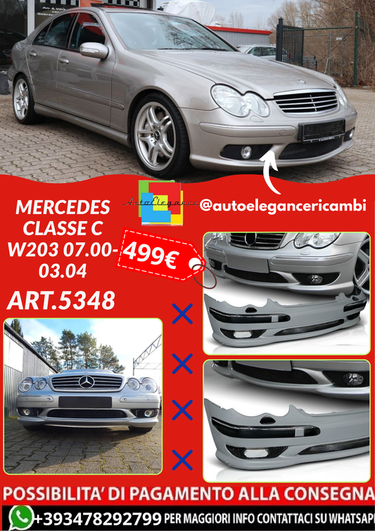ART.5348  PARAURTI  ANTERIORI  MERCEDES  CLASSE C W203 07.00-03.04