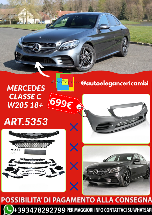 ART.5353   PARAURTI ANTERIORI  MERCEDES CLASSE C W205 18+