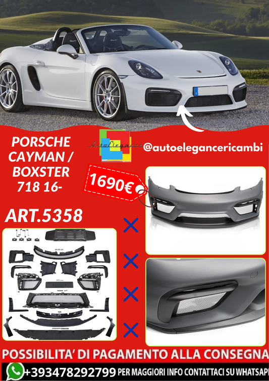 ART.5358    PARAURTI ANTERIORI PORSCHE CAYMAN / BOXSTER 718 16-