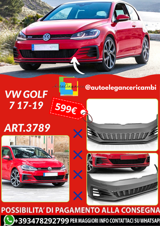 ART.3789  PARAURTI ANTERIORI  VW GOLF 7 17-19