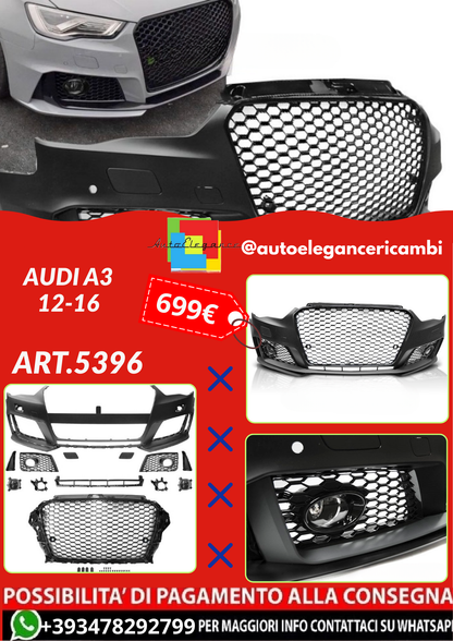 ART.5396 PARAURTI ANTERIORI AUDI A3 12-16