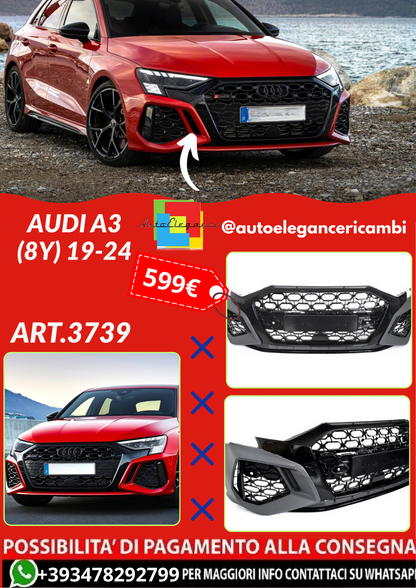 ART.3739 PARAURTI  ANTERIORI  AUDI A3 (8Y) 19-24