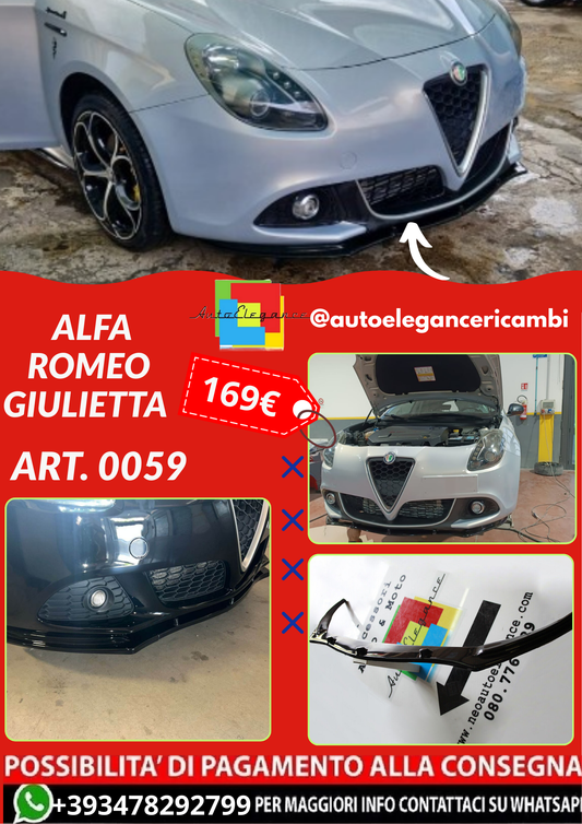 ART. 0059 SPLITTER  ALFA ROMEO NERO LUCIDO (GIULIETTA)