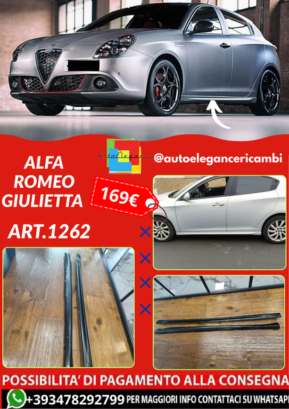 ART.1262   MINIGONNE  ALFA ROMEO GIULIETTA LOOK SPRINT VELOCE NERO LUCIDO