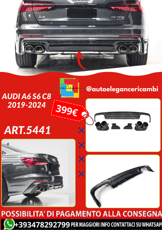 ART.5441  DIFFUSORI +TERMINALI AUDI A6 S6 C8 2019-2024