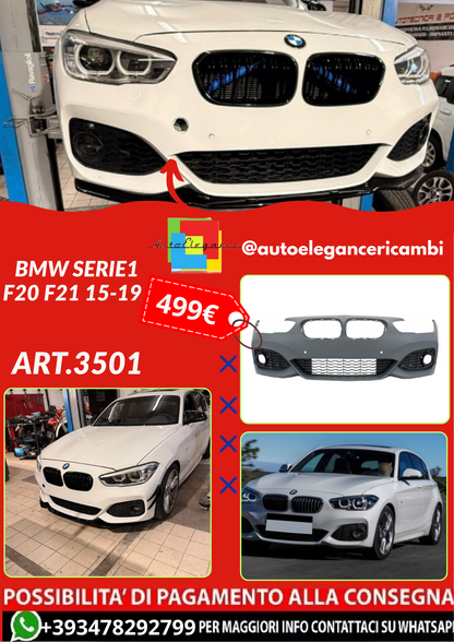 ART.3501 Paraurti anteriore M-Sport Look per BMW Serie1 F20 F21 15-19