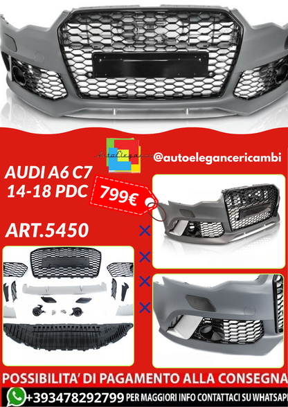 ART.5450  PARAURTI ANTERIORI AUDI A6 C7 14-18 PDC