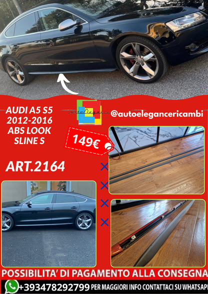 ART.2164  MINIGONNE  AUDI A5 S5 2012-2016 ABS LOOK SLINE S GREZZE TOP 204CM