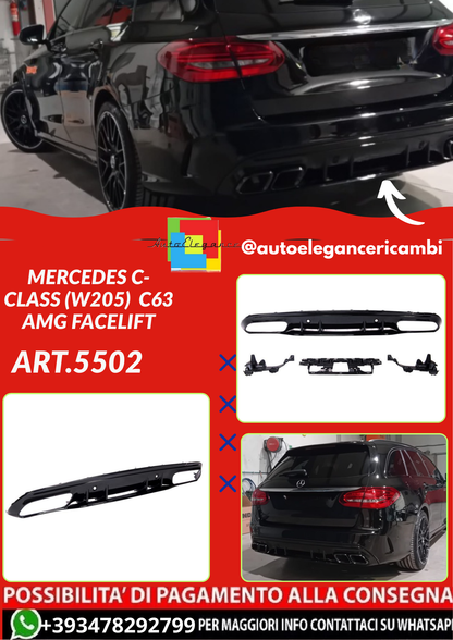 ART.5502 DIFFUSORI Mercedes C-Class (W205)  C63 AMG Facelift