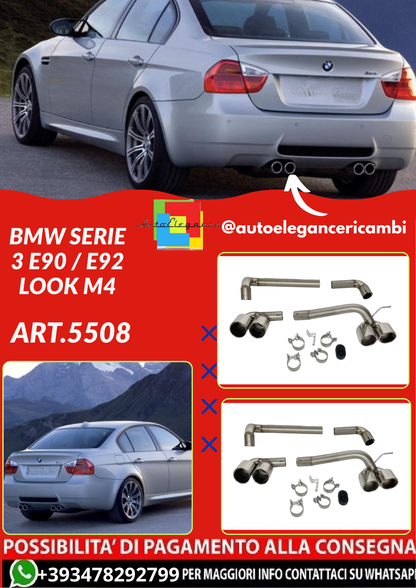 ART.5508 TERMINALI DI SCARICO BMW SERIE 3 E90 / E92 Look M4