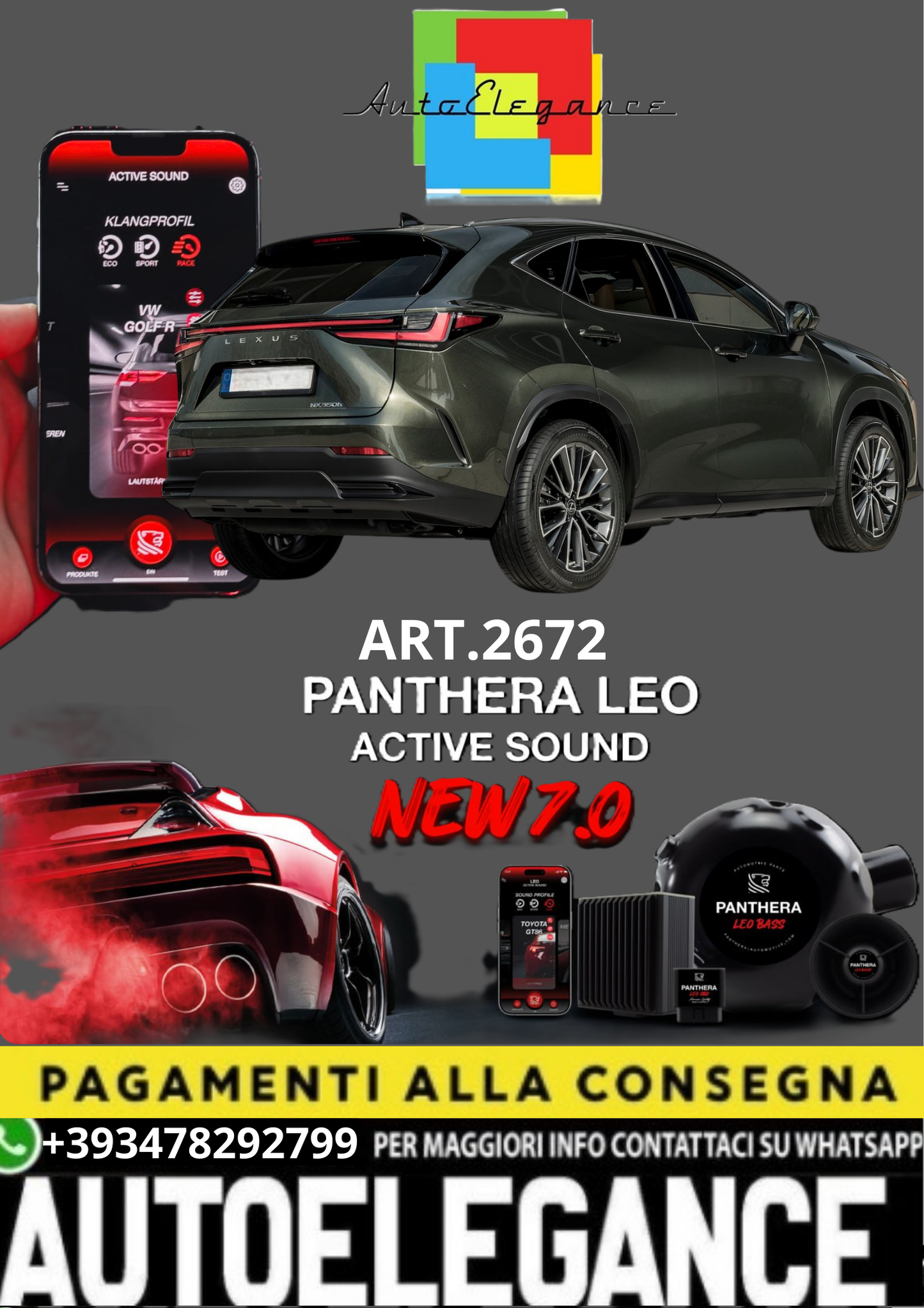 💥💣 ART.2672 PANTHERA SOUND SYSTEM ADATTO PER LEXUS NX 💣💥