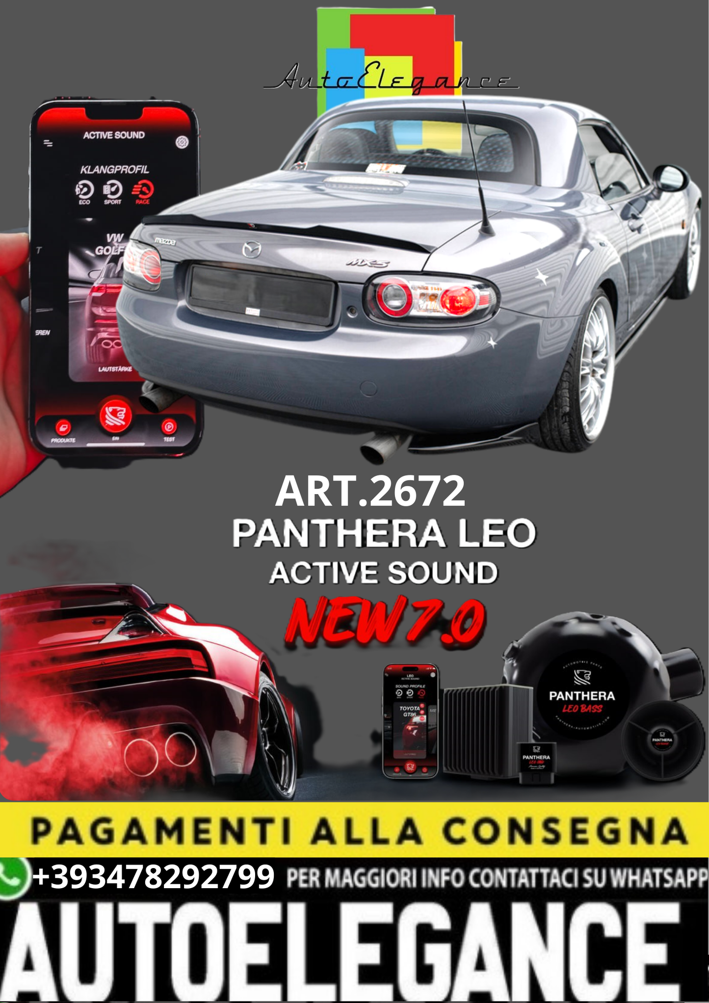 💥💣 ART.2672 PANTHERA SOUND SYSTEM ADATTO PER MAZDA MX-5 💣💥