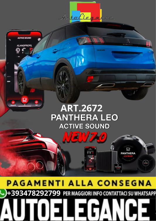 💥💣 ART.2672 PANTHERA SOUND SYSTEM ADATTO PER PEUGEOT 3008 💣💥