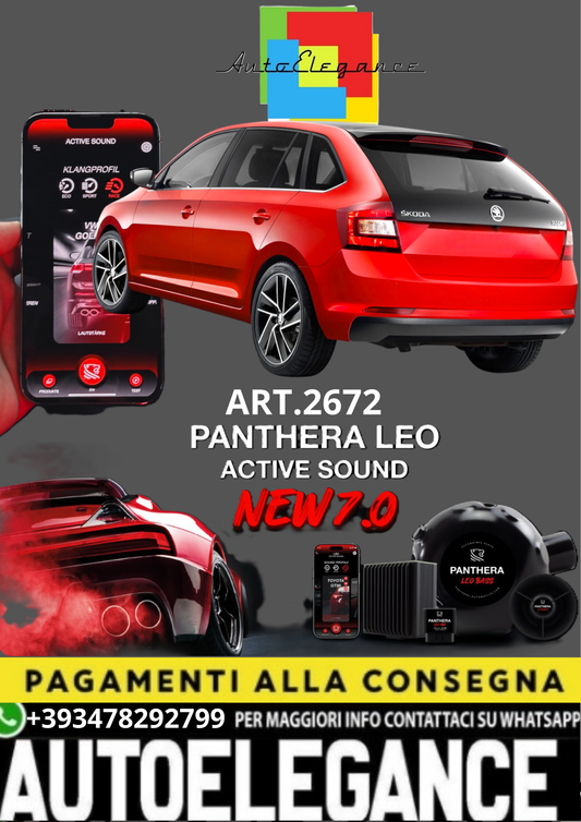 💥💣 ART.2672 PANTHERA SOUND SYSTEM ADATTO PER SKODA RAPID 💣💥