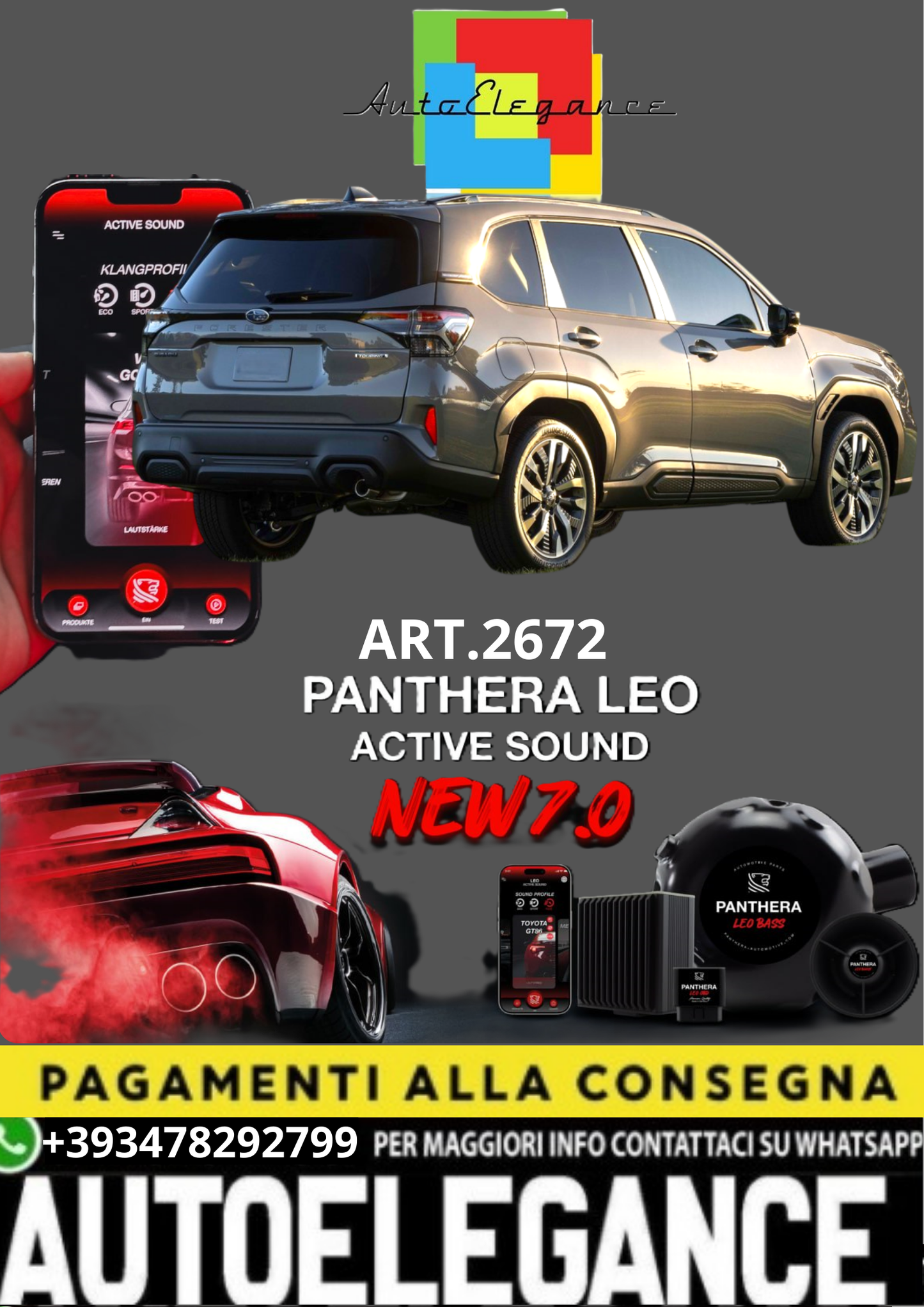 💥💣 ART.2672 PANTHERA SOUND SYSTEM ADATTO PER SUBARU FORESTER 💣💥