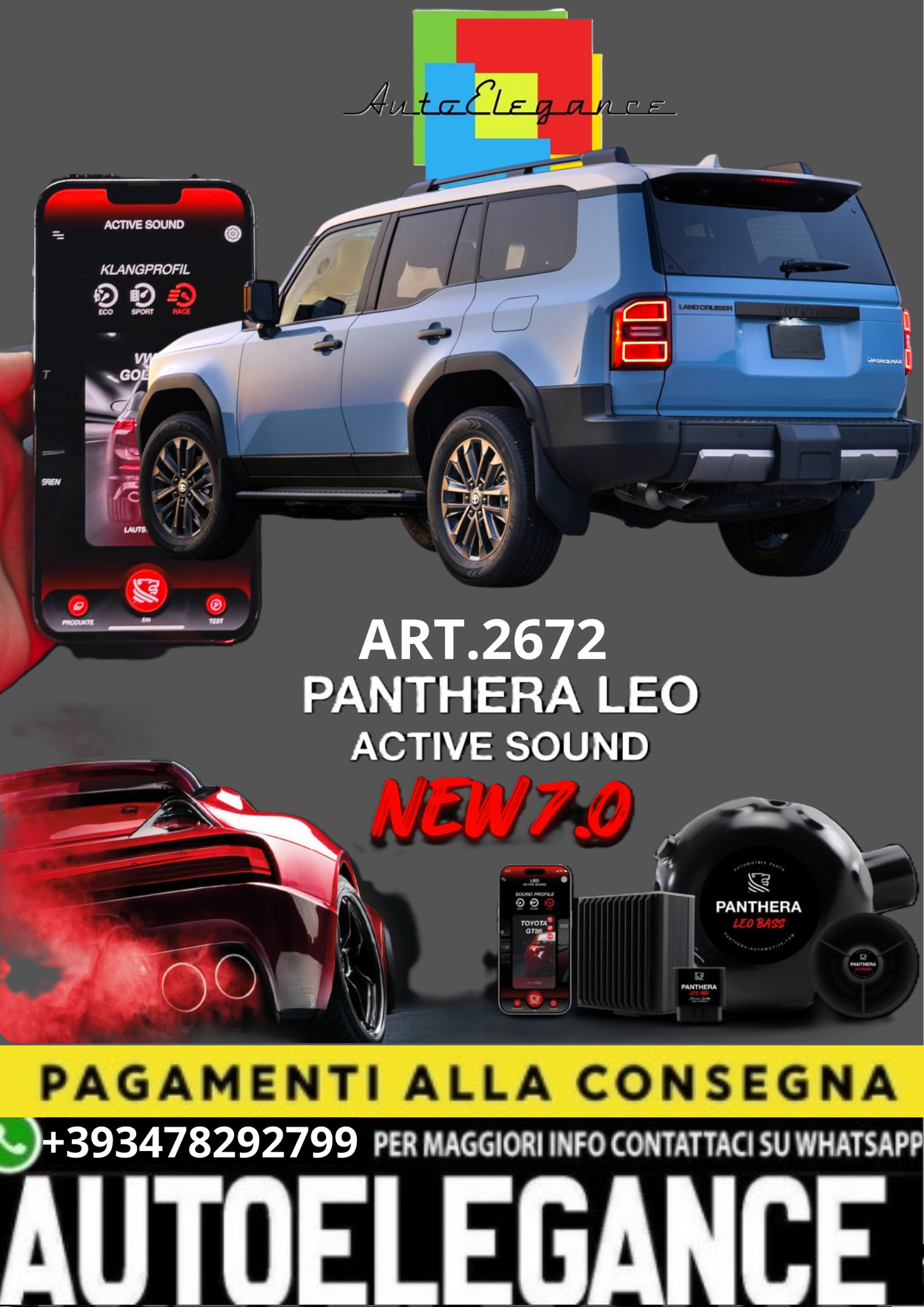 💥💣 ART.2672 PANTHERA SOUND SYSTEM ADATTO PER TOYOTA LANDCRUISER 💣💥