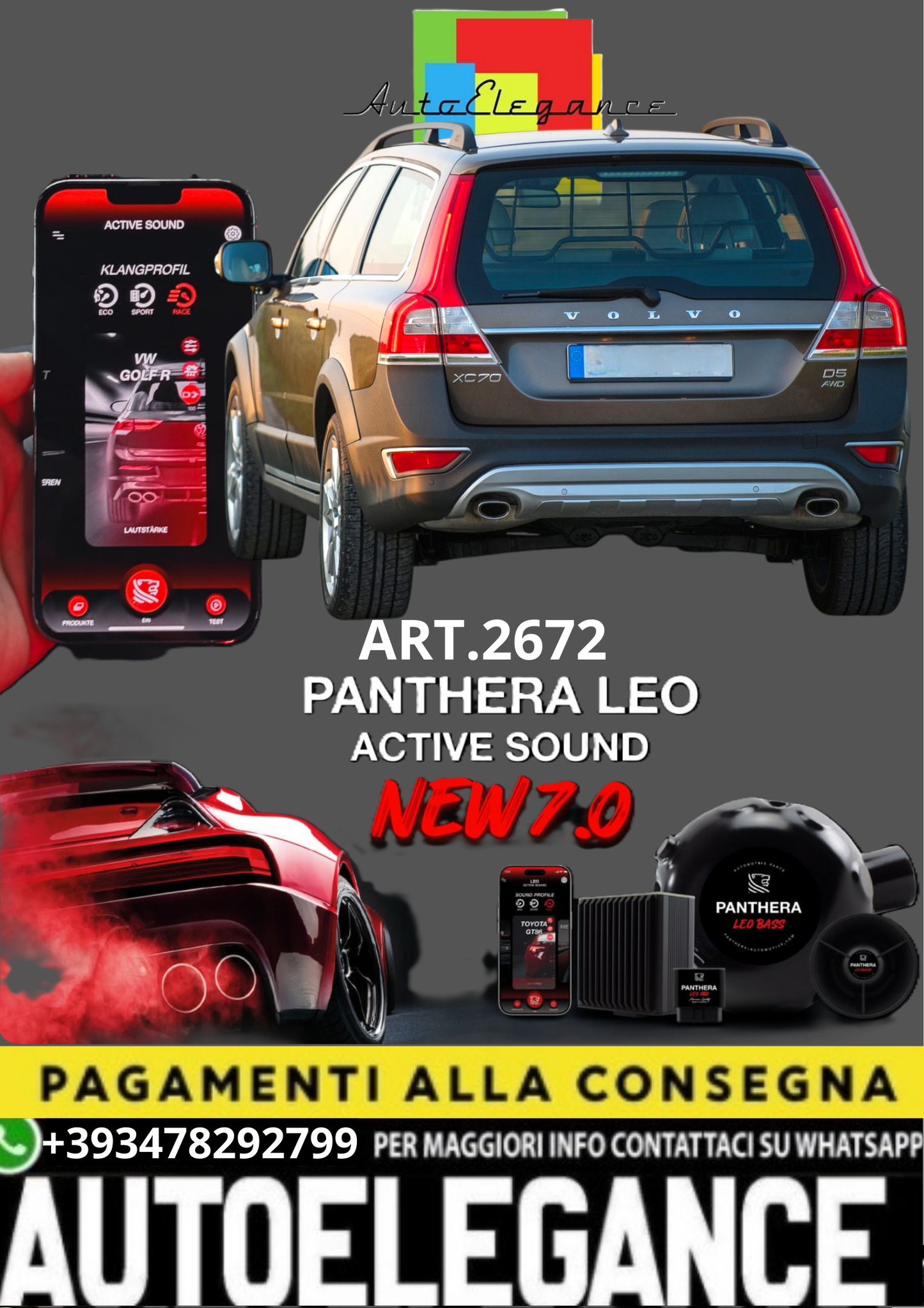 💥💣 ART.2672 PANTHERA SOUND SYSTEM ADATTO PER VOLVO XC70 💣💥