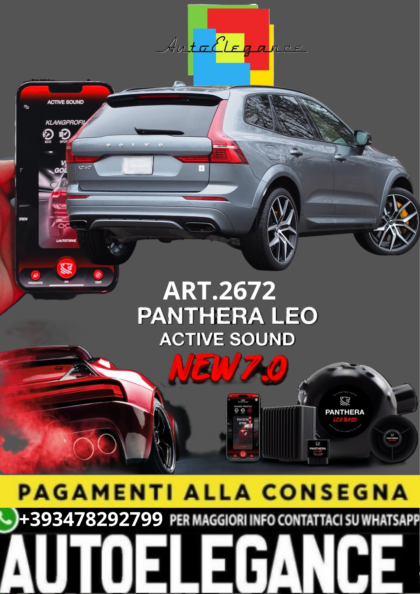 💥💣 ART.2672 PANTHERA SOUND SYSTEM ADATTO PER VOLVO XC60 POLESTAR 💣💥