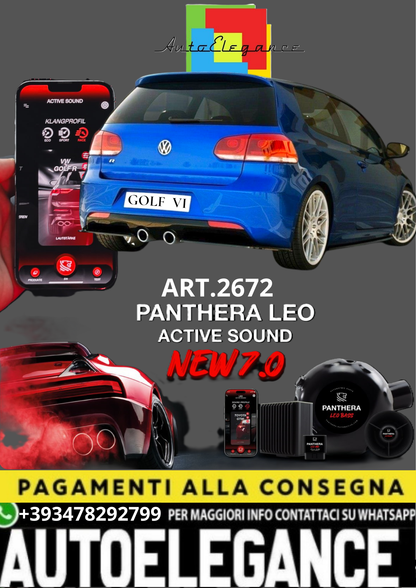 💥💣 ART.2672 PANTHERA SOUND SYSTEM ADATTO PER VOLKSWAGEN GOLF VI R/GTI 💣💥