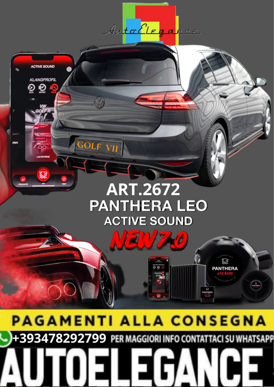 💥💣 ART.2672 PANTHERA SOUND SYSTEM ADATTO PER VOLKSWAGEN GOLF VII R/GTI 💣💥