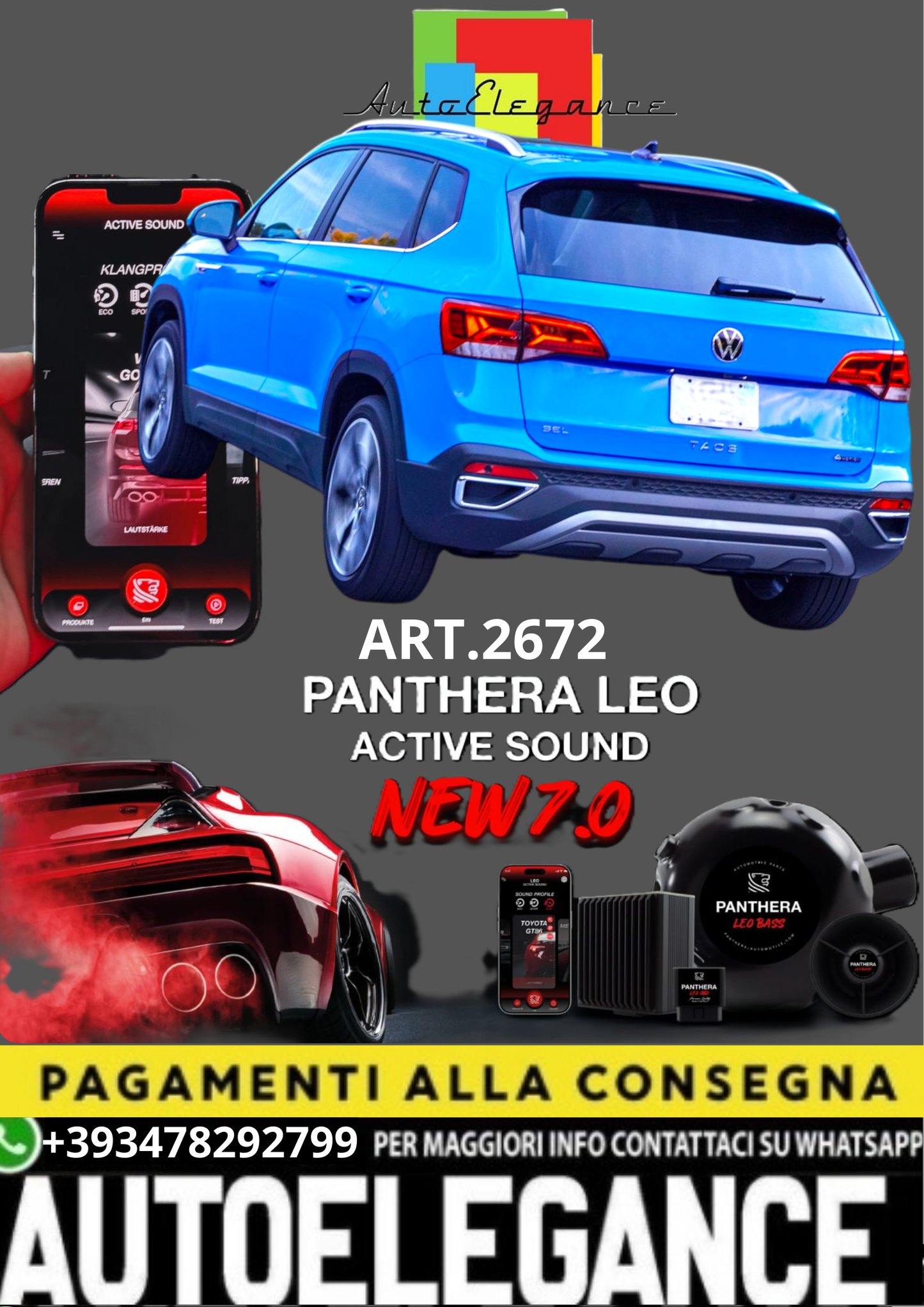 💥💣 ART.2672 PANTHERA SOUND SYSTEM ADATTO PER VOLKSWAGEN TAOS 💣💥