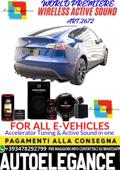 💥💣 ART.2672 PANTHERA WIRELESS ACTIVE SOUND SYSTEM ADATTO PER TESLA MODEL Y EV💣💥