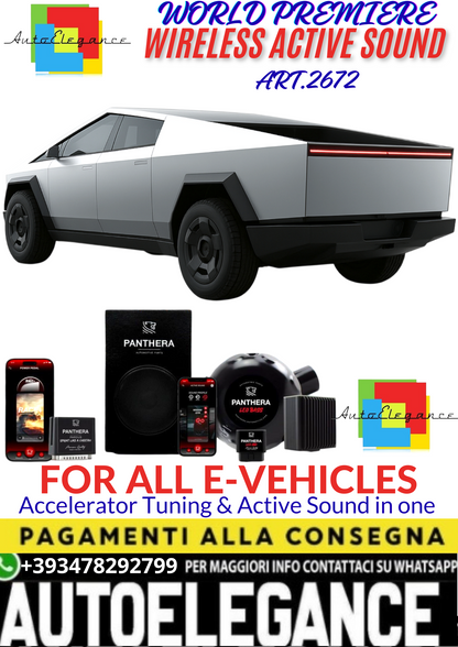 💥💣 ART.2672 PANTHERA WIRELESS ACTIVE SOUND SYSTEM ADATTO PER TESLA CYBERTRUCK EV💣💥