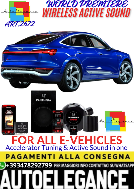 💥💣 ART.2672 PANTHERA WIRELESS ACTIVE SOUND SYSTEM ADATTO PER AUDI Q8 E-TRON EV💣💥