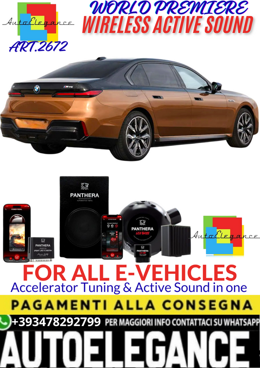 💥💣 ART.2672 PANTHERA WIRELESS ACTIVE SOUND SYSTEM ADATTO PER BMW i7 EV💣💥