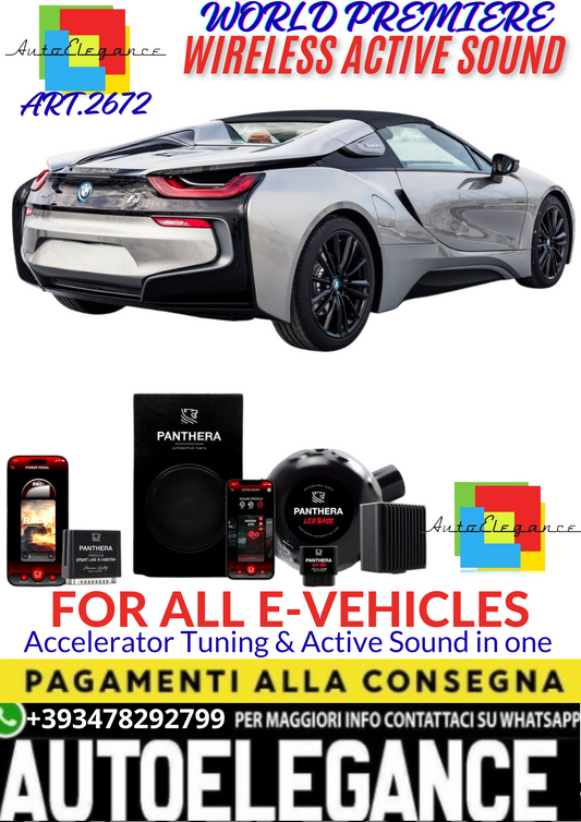 💥💣 ART.2672 PANTHERA WIRELESS ACTIVE SOUND SYSTEM ADATTO PER BMW i8 EV💣💥