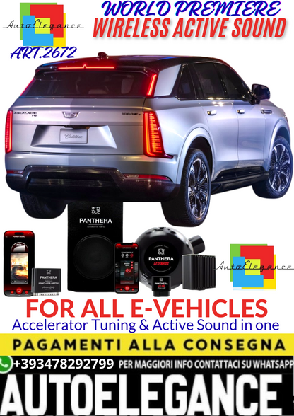 💥💣 ART.2672 PANTHERA WIRELESS ACTIVE SOUND SYSTEM ADATTO PER CADILLAC ESCALADE IQ EV💣💥