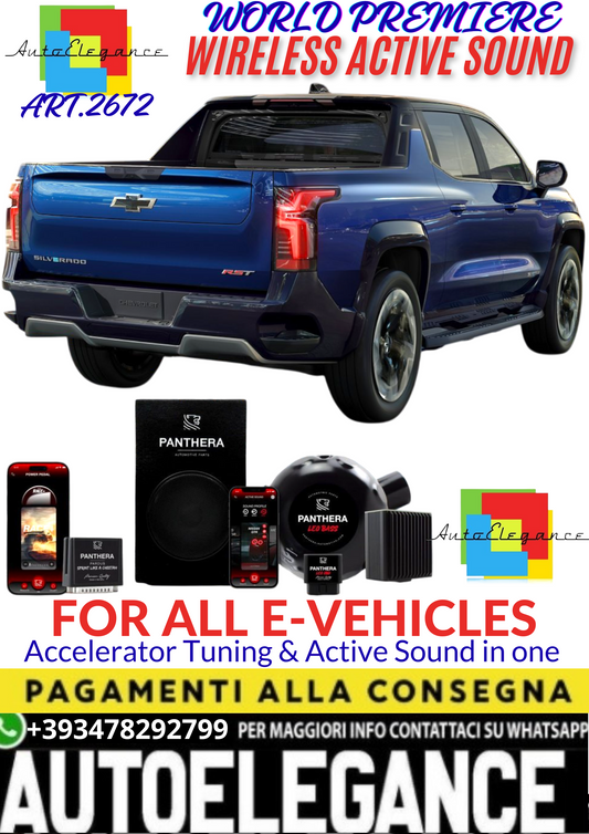 💥💣 ART.2672 PANTHERA WIRELESS ACTIVE SOUND SYSTEM ADATTO PER CHEVROLET SILVERADO EV💣💥