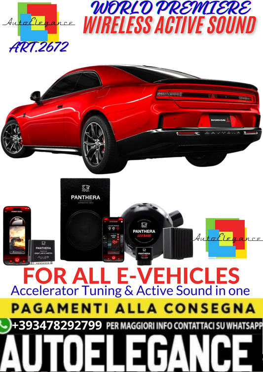 💥💣 ART.2672 PANTHERA WIRELESS ACTIVE SOUND SYSTEM ADATTO PER DODGE CHARGER DAYTONA EV💣💥