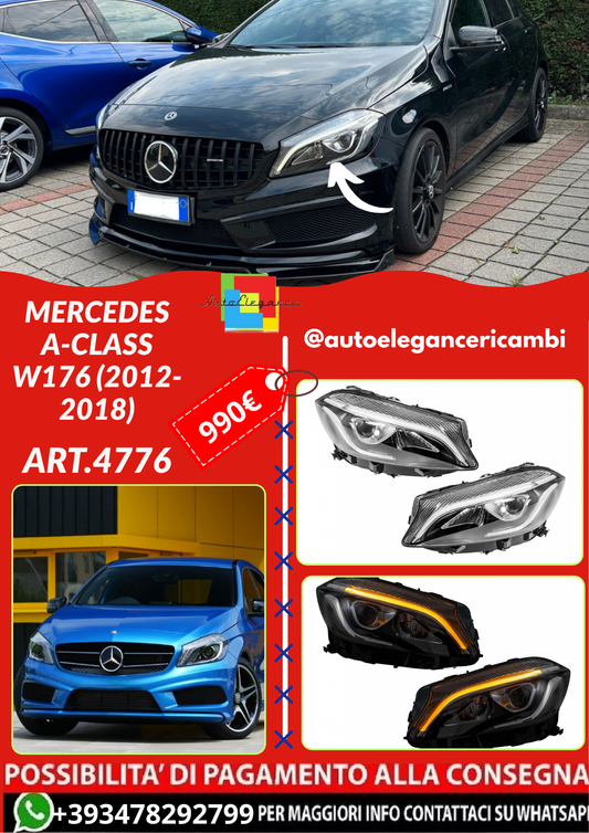 ART.4776 Fari solo per chi porta Xenon di serie Mercedes A-Class W176 12-18