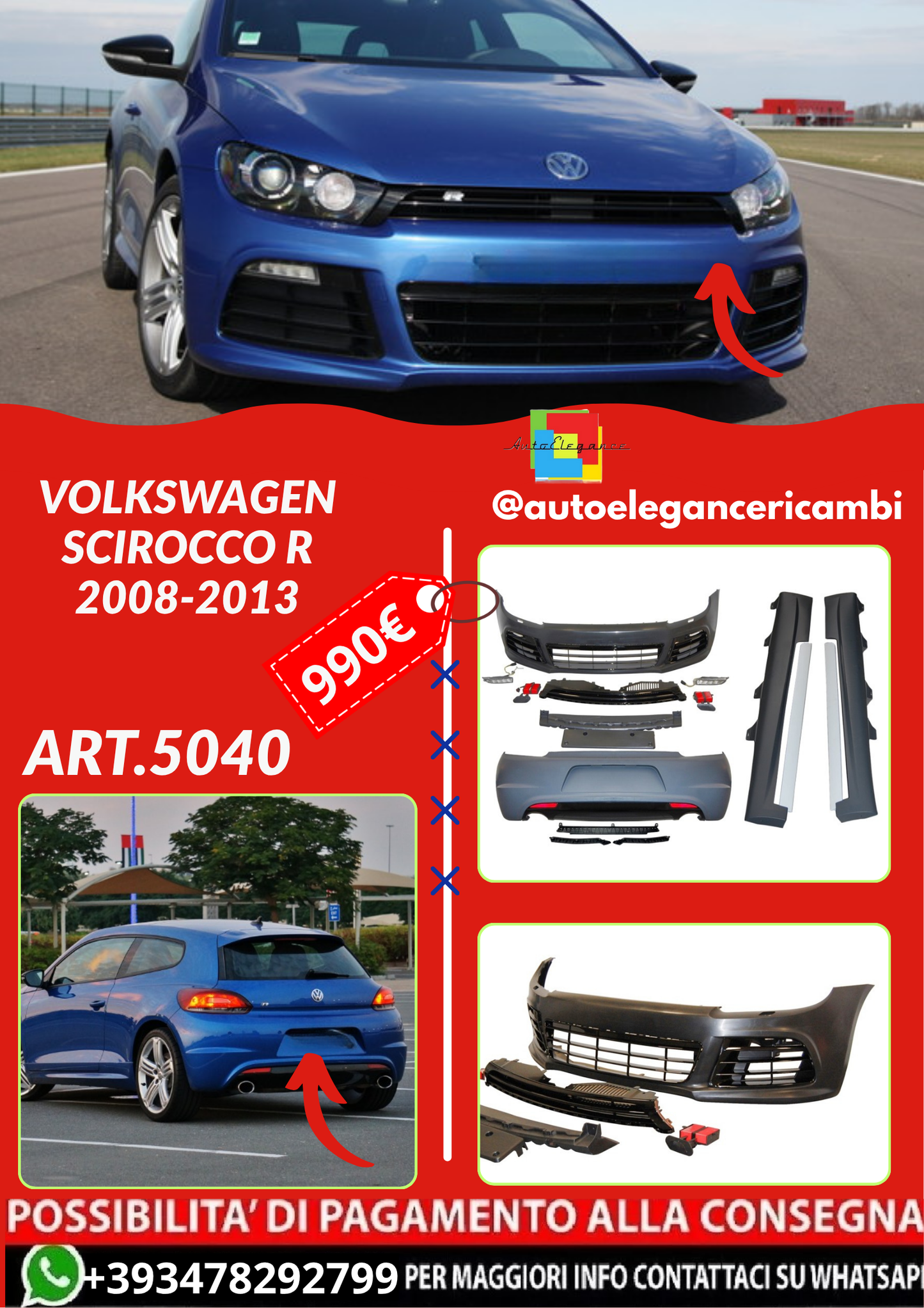 ART.5040 BODYKIT Volkswagen Scirocco R 2008-2013