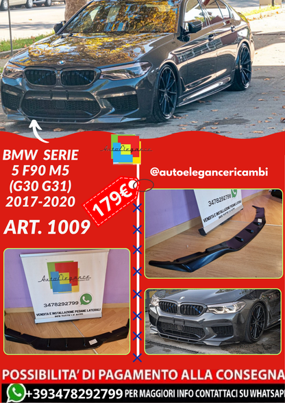 ART. 1009 SPLITTER BMW  SERIE 5 F90 M5 (G30 G31) 2017-2020 NERO LUCIDO