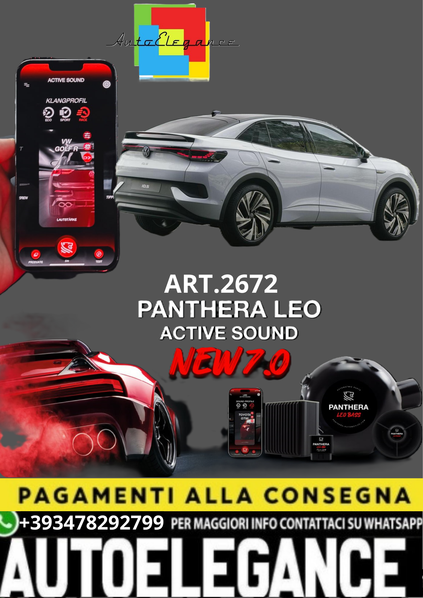 💥ART.2672 PANTHERA SOUND SYSTEM ADATTO PER VW ID.5💥