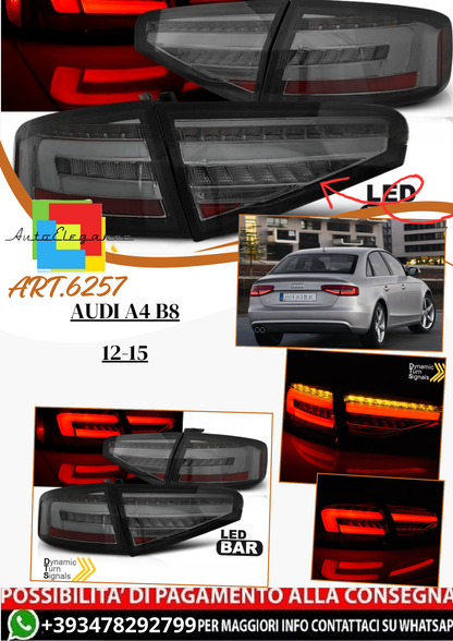💫 ART.6257 Fanali posteriori OEM LED fume adatti per AUDI A4 B8 12-15 💫