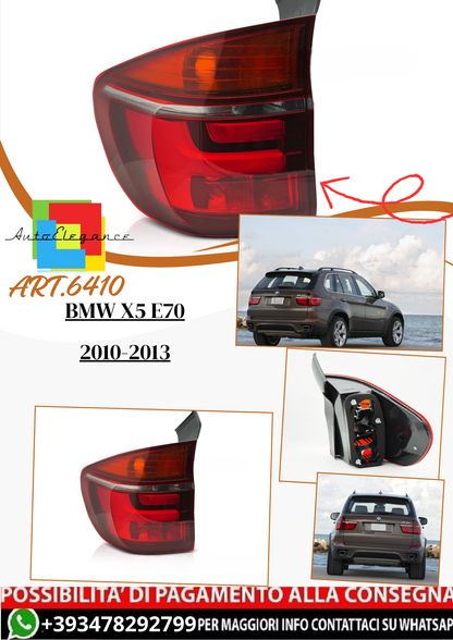 💫ART.6410 Fanale posteriore LED sinistro TYC adatto per BMW X5 E70 2010–2013💫