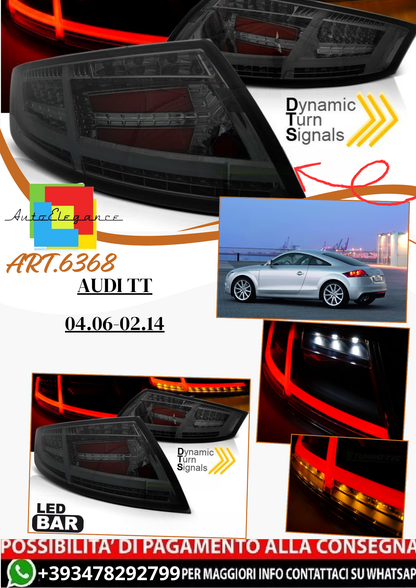 💫ART.6368 Fanali posteriori LED fume adatti per AUDI TT 04.06-02.14💫