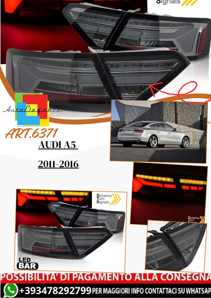 💫ART.6371 Fanali posteriori LED fume adatti per AUDI A5 2011-2016💫