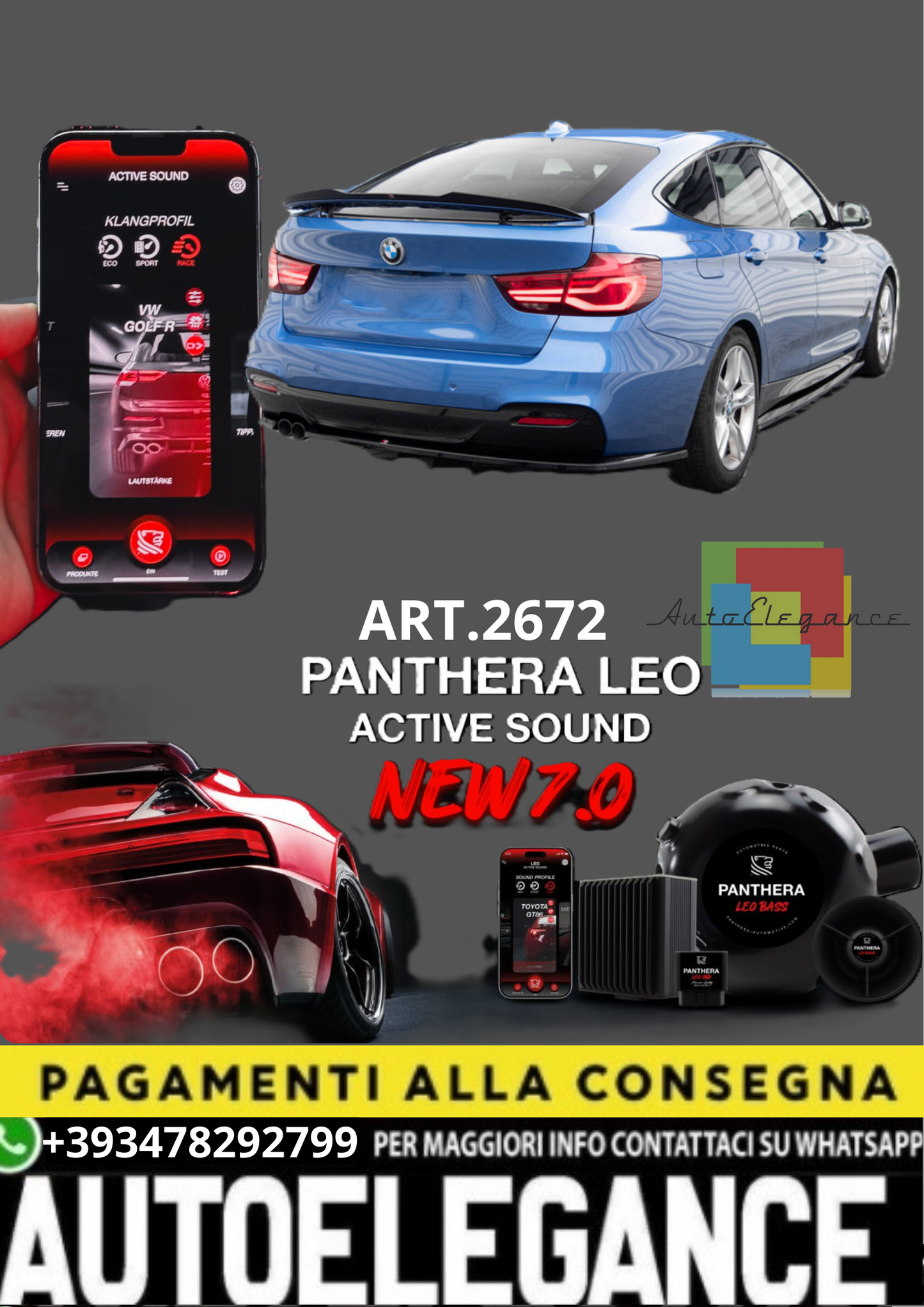 💥💣 ART.2672 PANTHERA SOUND SYSTEM ADATTO PER  BMW Seria 3  💣💥