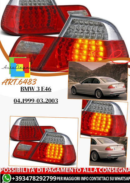 💫ART.6483 Fanali posteriori LED rosso bianco adatti per BMW 3 E46 04.1999-03.2003💫