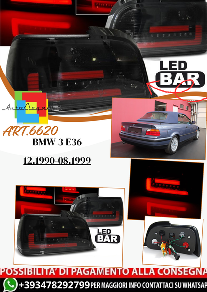 💫ART.6620 Fanale posteriore LED adatto per BMW 3 E36 12.1990-08.1999 Coupe/Cabrio💫