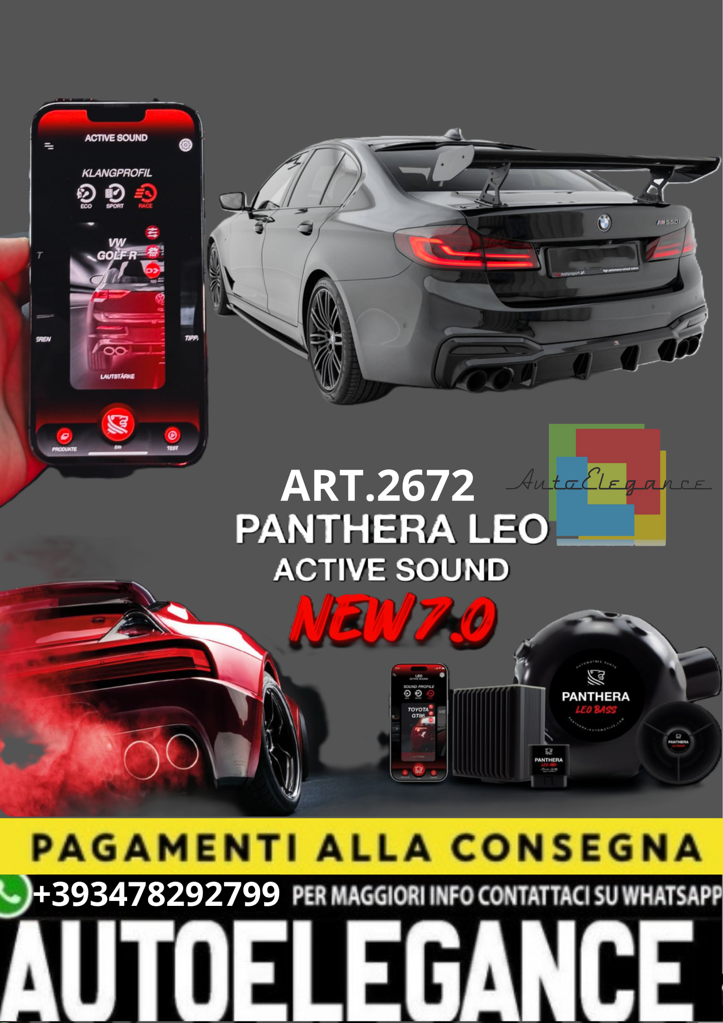💥💣 ART.2672 PANTHERA SOUND SYSTEM ADATTO PER  BMW Seria 5  💣💥