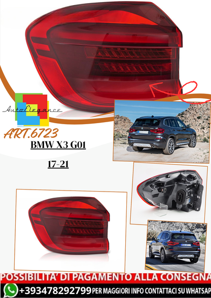 💫 ART.6723 Fanale posteriore LED lato sinistro TYC adatto per BMW X3 G01 2017–2021 💫 (Copia)