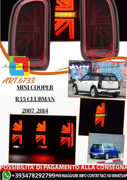 💫ART.6733 Fanale posteriore LED rosso adatto per MINI COOPER R55 CLUBMAN 07-14💫